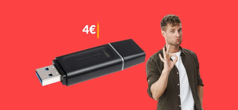 Chiavetta USB 32GB: un FULMINE e costa meno di una pizza (4€)