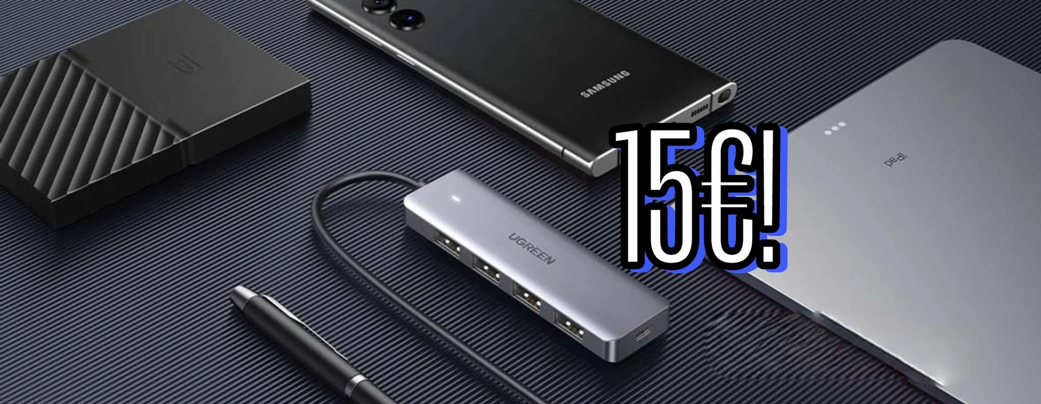 Risolvi i problemi di connettività con l'Hub USB-C 4 Porte UGREEN a 15€