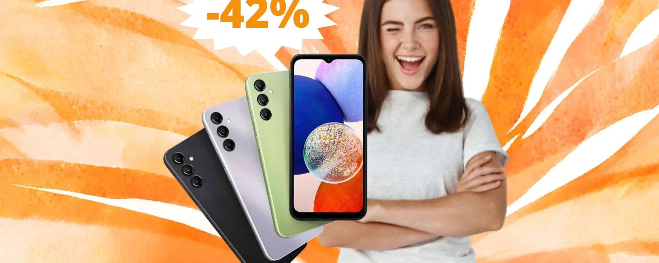 Samsung Galaxy A14: sconto IMPERDIBILE del 42% su Amazon