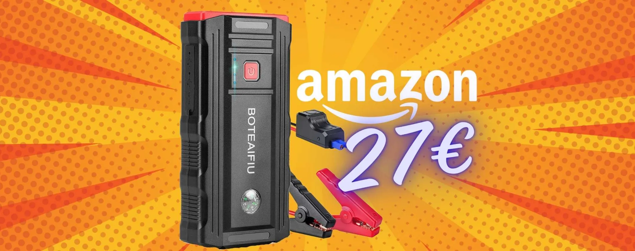 Viaggia sereno con questo avviatore di emergenza per auto a soli 27€