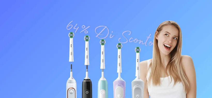 Testine Ricambio Spazzolino Elettrico Oral-B al 64% di sconto con la Festa delle Offerte Prime