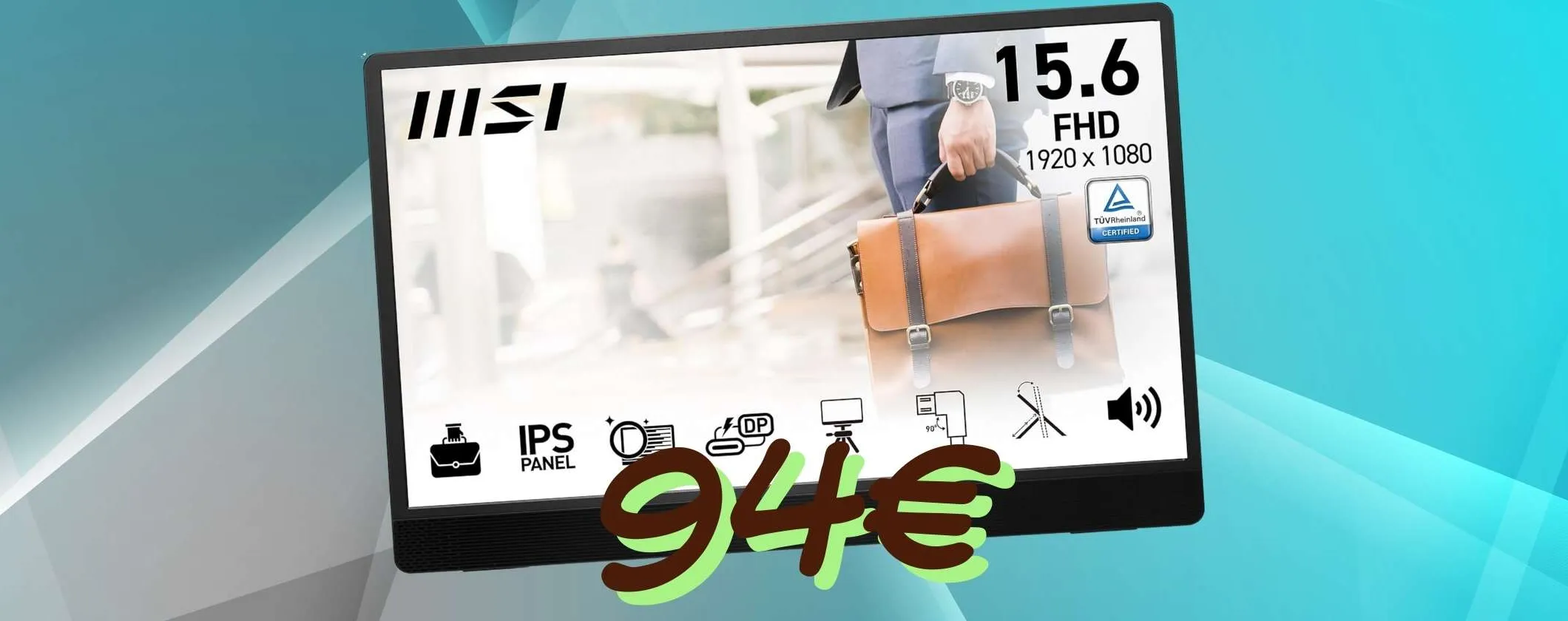 Stessa efficienza anche fuori casa con il monitor portatile MSI Pro a soli 94€