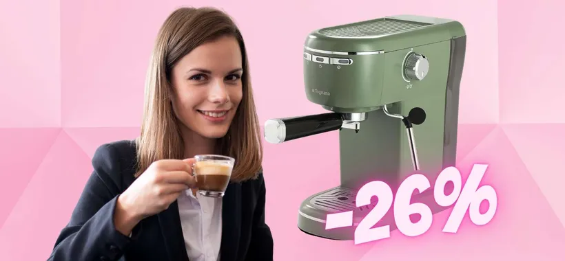 Macchina per caffè macinato e cialde + cappuccio: Tognana Iridea a 99€