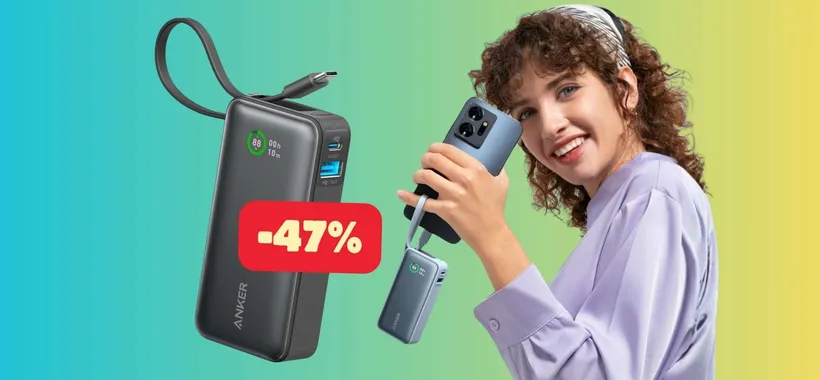 Niente più dispositivi scarichi con il Power Bank Anker Nano in offerta al 47%