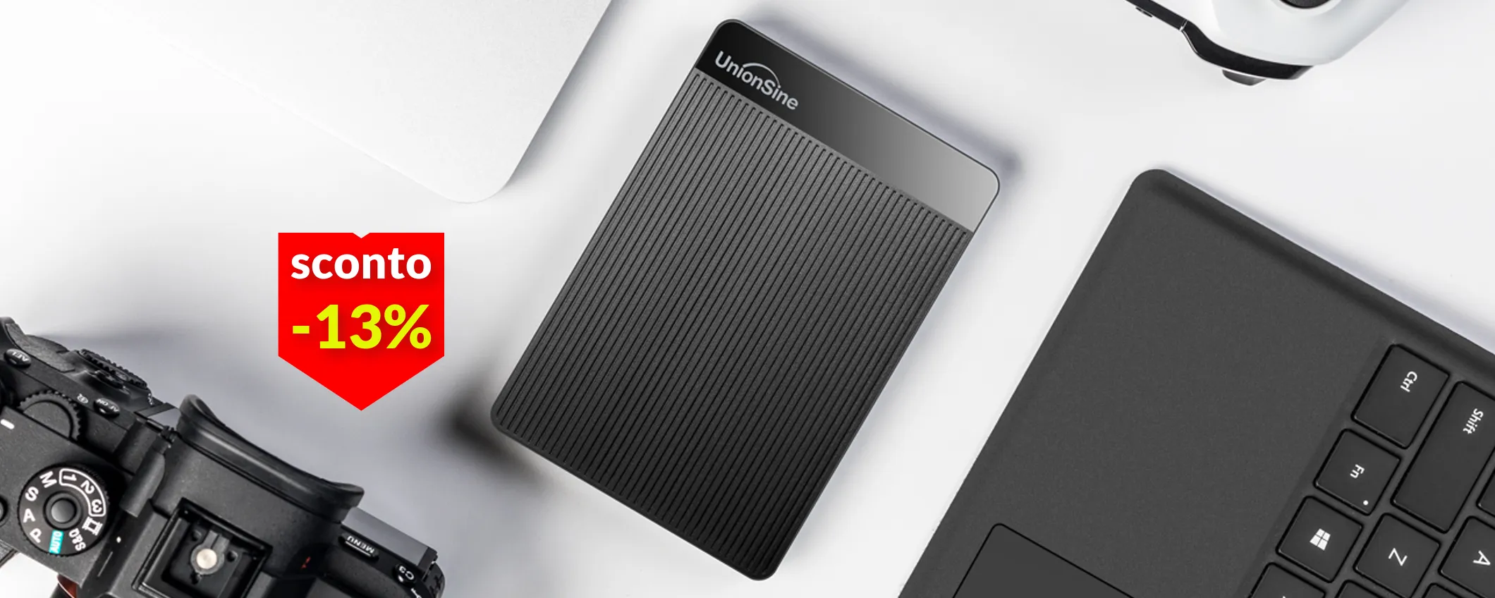 Poco più di 50€ per l'hard disk esterno da 1TB che stupisce per la sua velocità