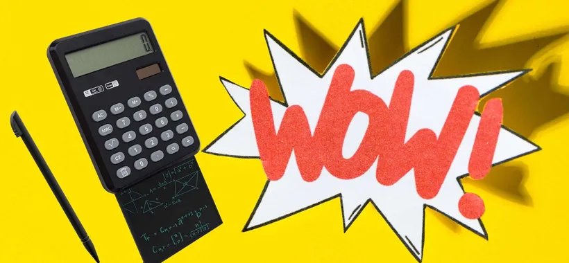 Calcolatrice con tablet LCD da scrittura e pennino: tutto a 10€ (-50%)