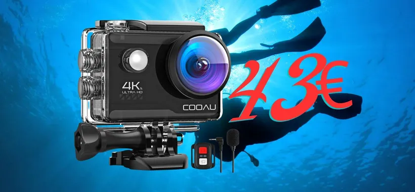 Action Cam HD 4K con cover impermeabile fino a 40m (doppio sconto)
