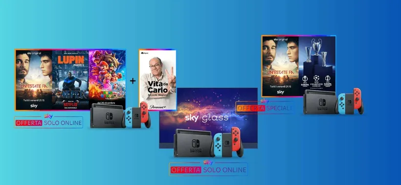 OFFERTA BOMBA Sky: in REGALO una Nintendo Switch GRATIS
