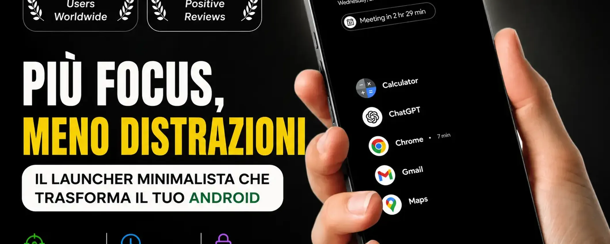 Questa app trasforma Android in uno smartphone pensato per concentrarsi