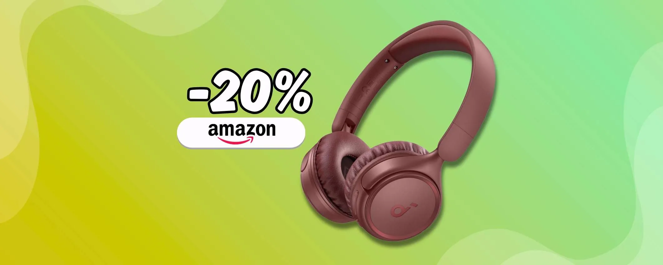 Soundcore On-Ear H30i, cuffioni Bluetooth da 24€ con audio spaziale