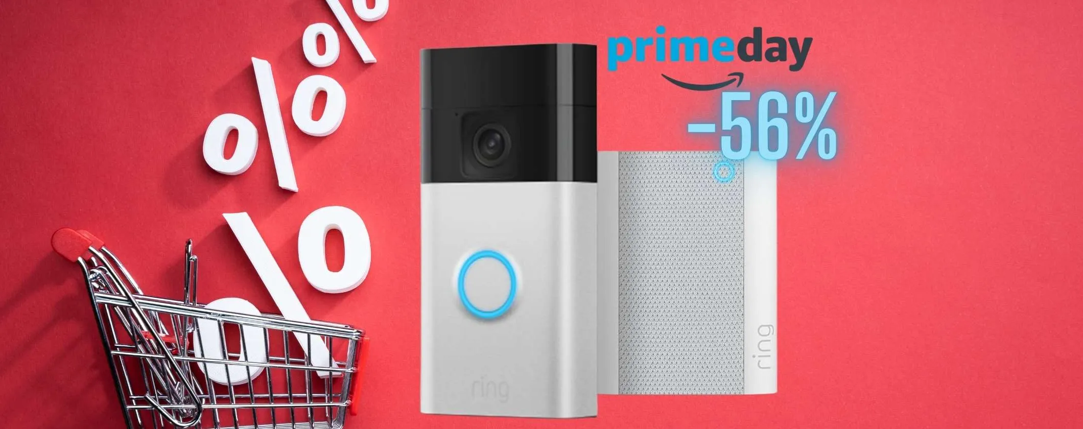 Videocitofono a batteria Ring: rispondi da remoto e usa Alexa (-56%)