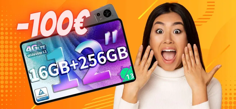 SCONTO di 100€ su questo Tablet da 12" con Android 13: CHE ROBA!