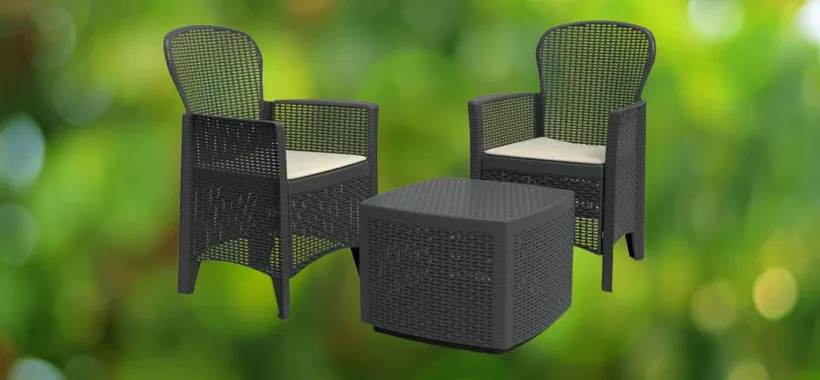 Solo 72€ per questo SPLENDIDO set da giardino: 2 poltrone e un tavolino