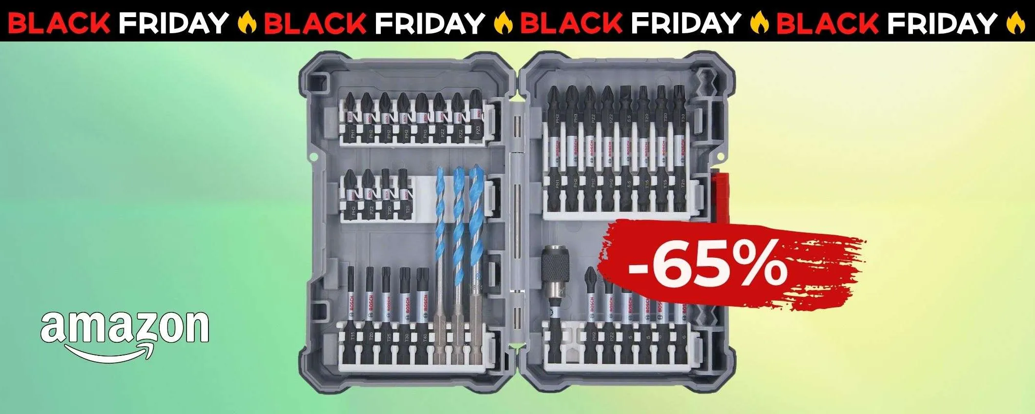 Sconto FOLLE sul set Bosch Professional (35 pezzi) che crolla a 24,99€ (da 72€)
