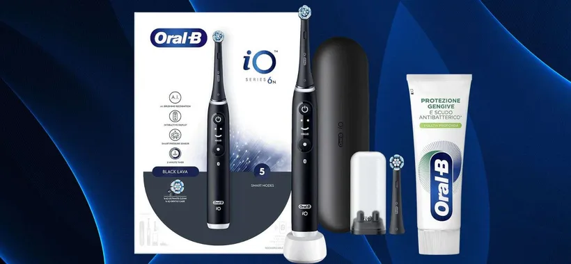 Oral-B iO6: spazzolino con Intelligenza Artificiale a METÀ PREZZO su Amazon