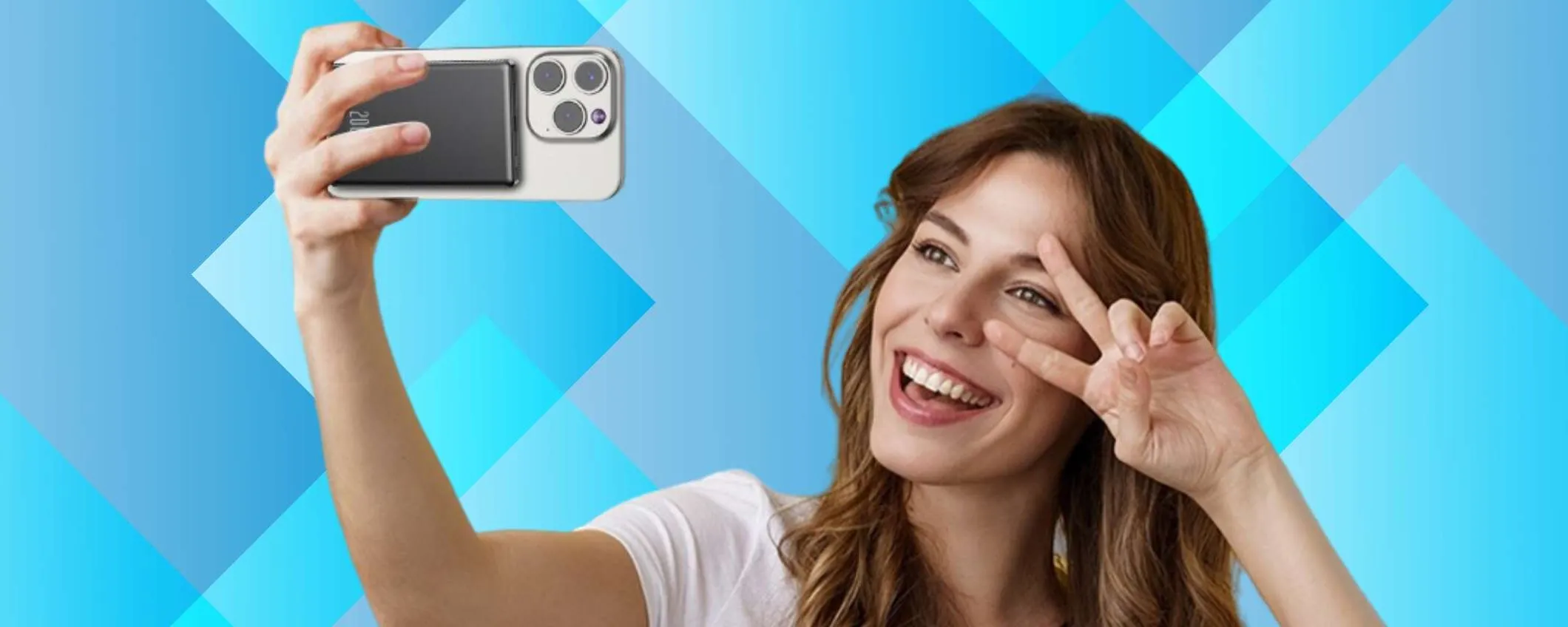 Power Bank con ricarica wireless (MagSafe) da 10000mAh, super comodo
