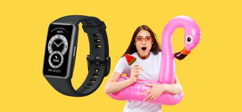 Huawei Band 6, la indossi anche al mare: tua con poco più di 50€