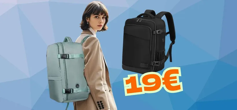 Zaino per volare con Ryanair senza pagare il bagaglio tuo a 19€