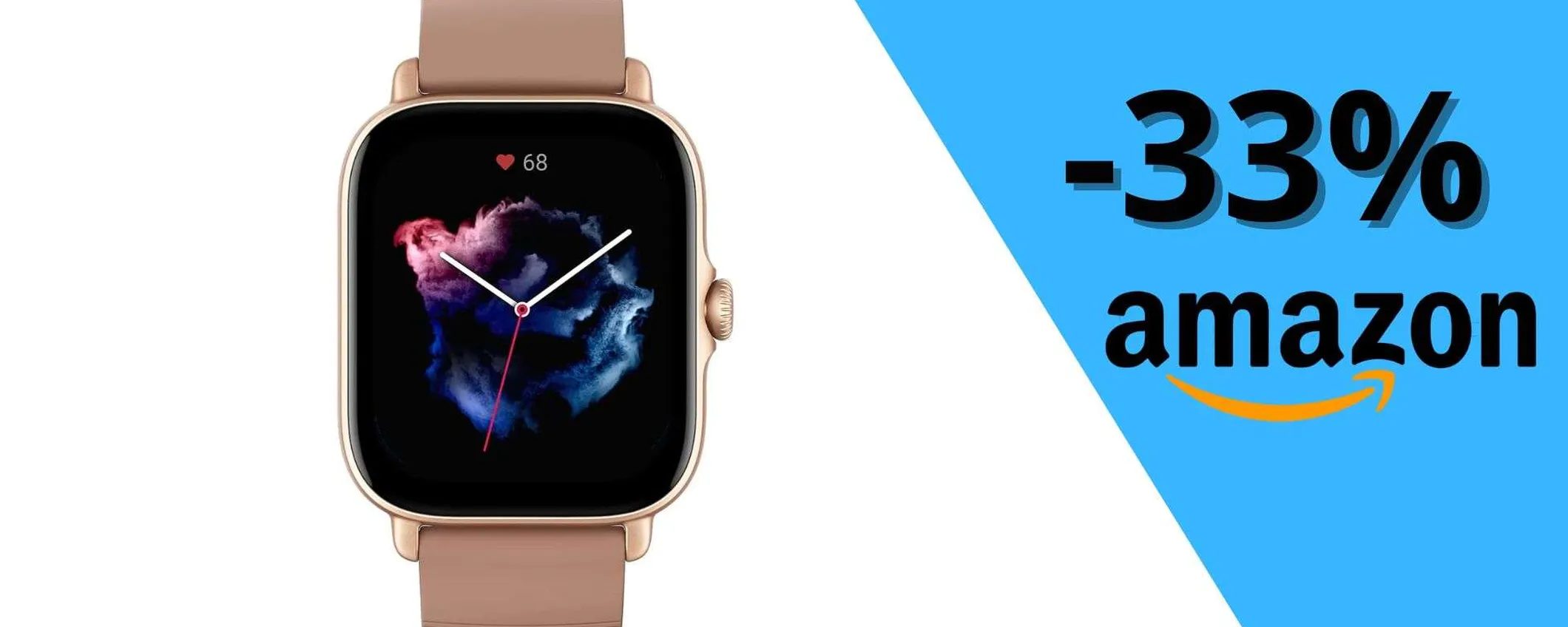 Amazfit GTS 3: smartwatch definitivo in offerta a meno di 100€