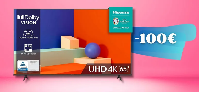 Hisense 65" UHD 4K con Alexa e app streaming FAVOLOSA: sconto 100€