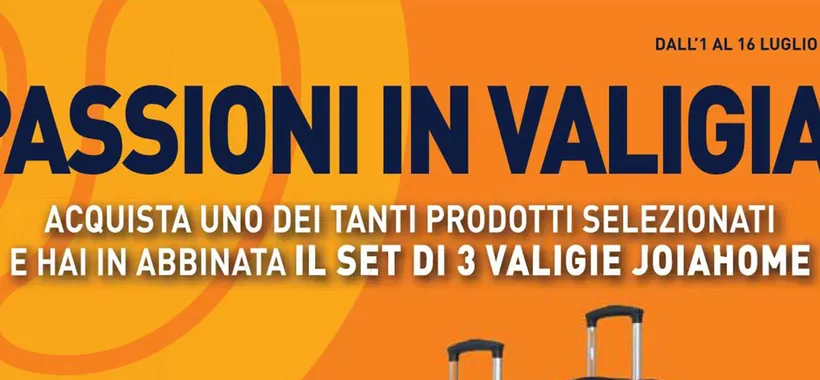 Volantino Unieuro, maxi sconti (c'è anche HONOR Magic V6) e set di tre valigie in abbinata