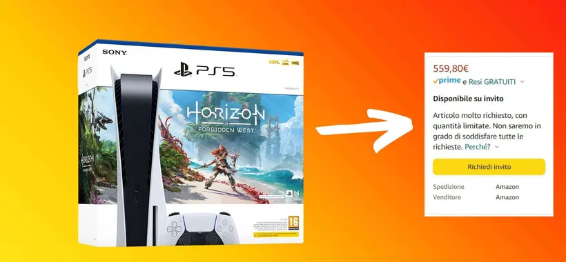 Bundle PS5 disponibile su Amazon: gli inviti partono OGGI, richiedi il tuo