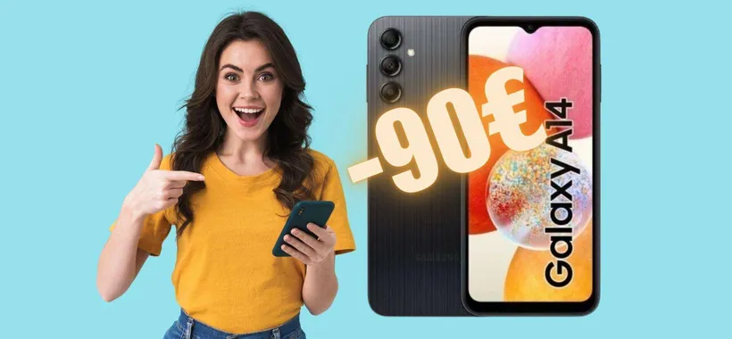 Samsung Galaxy A14 al PREZZO più BASSO del WEB (-90€ su eBay)