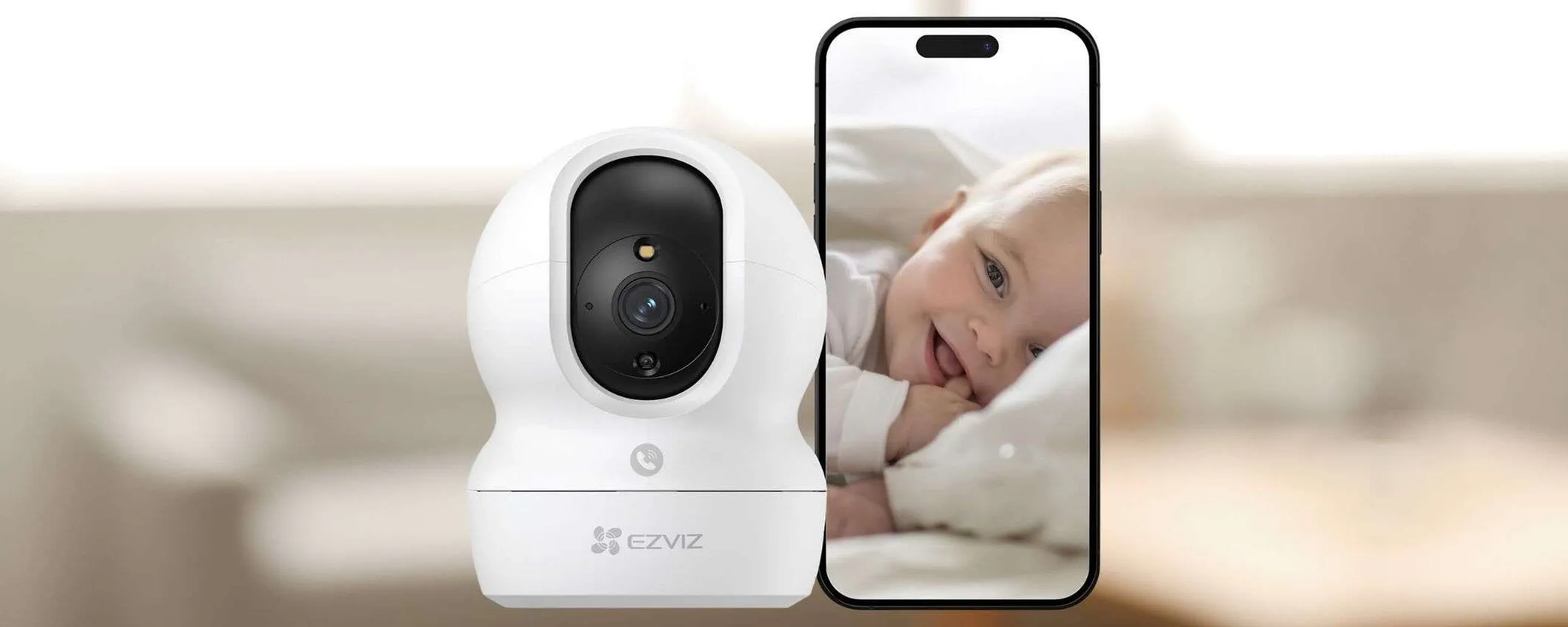 Telecamera WiFi per interni a meno di 26 euro: sicurezza SMART per la casa