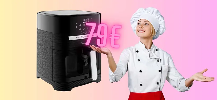 Piatti buonissimi e meno calorici con la friggitrice ad aria Moulinex (79€)