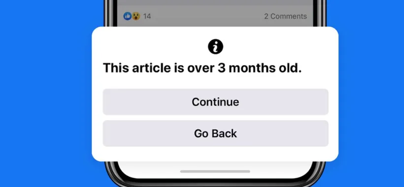 Facebook ti avviserà se una news è vecchia
