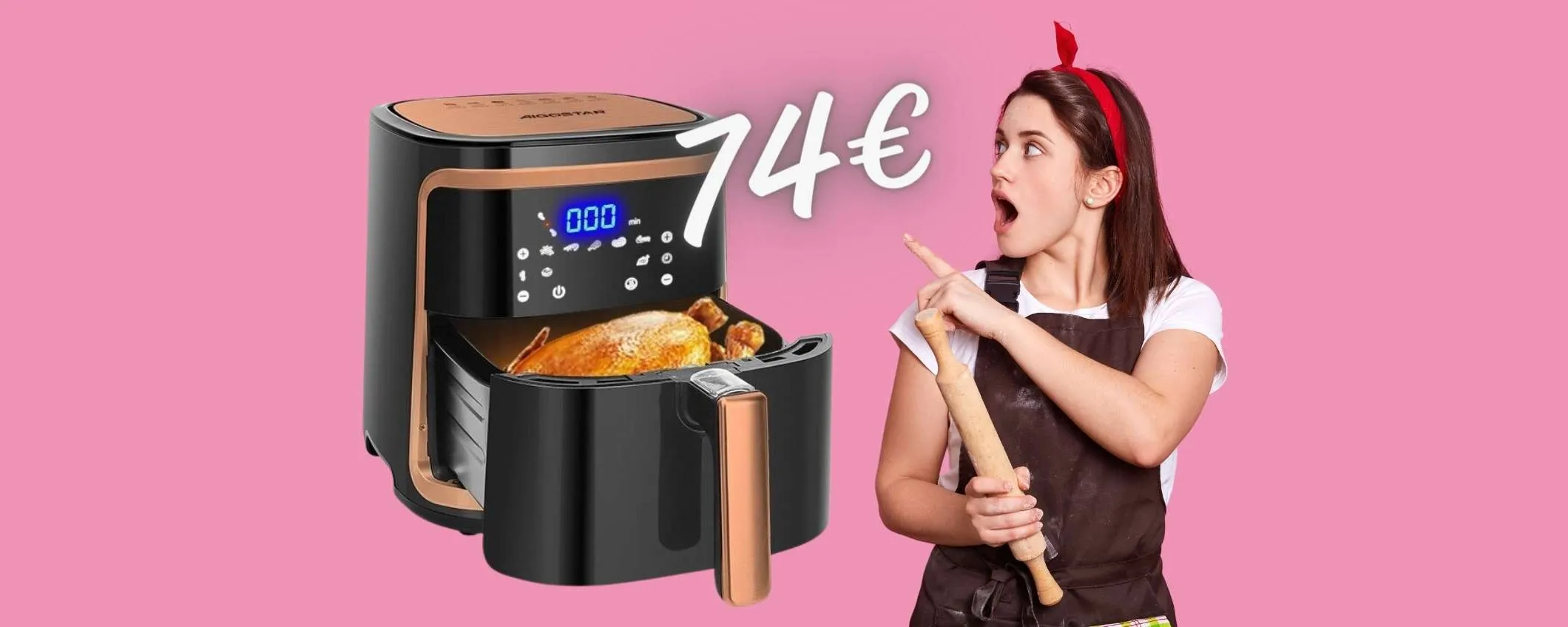 Aigostar Cube 30IBT: friggitrice ad aria da 7Litri e 7 programmi (74€)