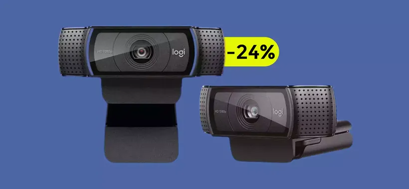 Webcam Logitech FullHD pieghevole e con due microfoni (79€)