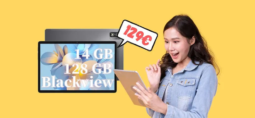 MENO di 130€ per questo tablet Android con 2 Sim e 128GB