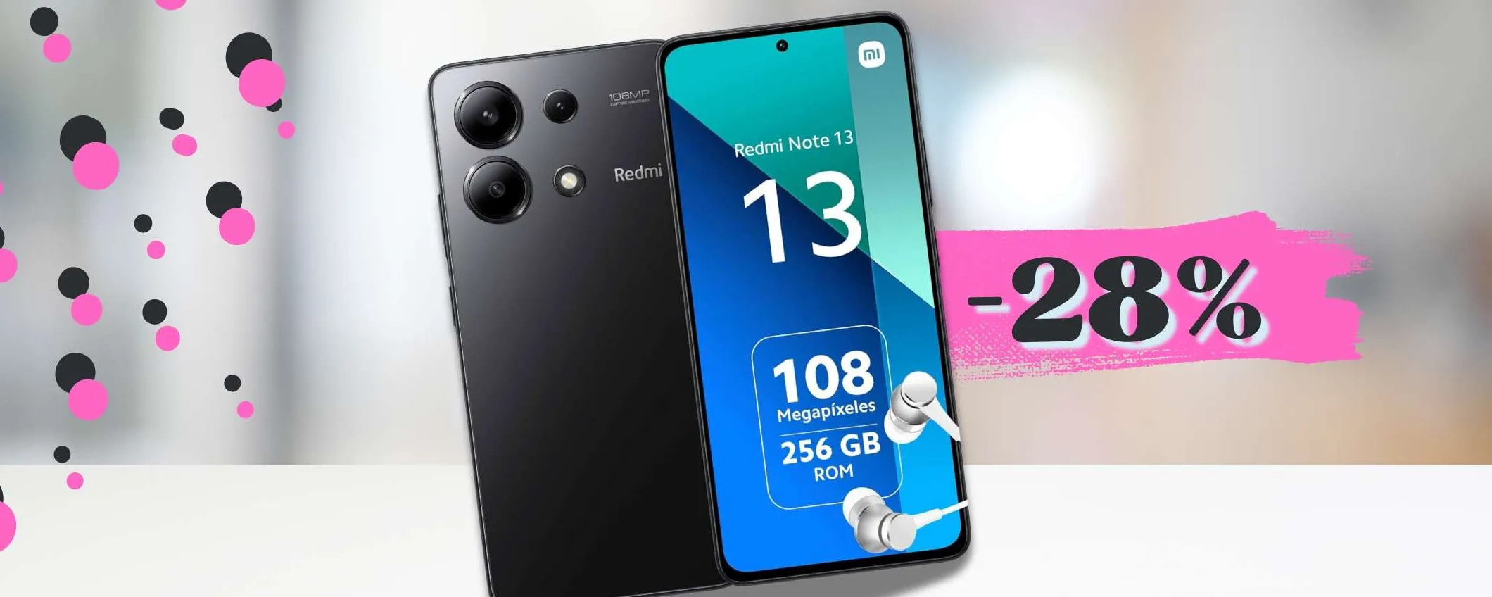 Xiaomi Redmi Note 13 con 8/256GB per uno smartphone CHE VOLA (-28%)