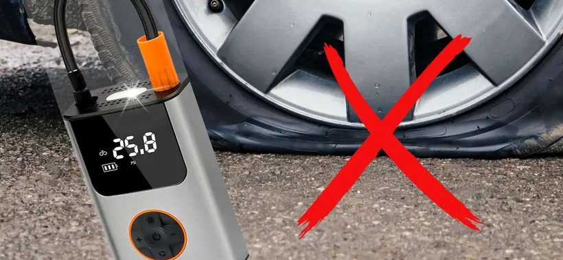 Gomme dell'auto sgonfie ADDIO: 32€ per questo potentissimo compressore wireless