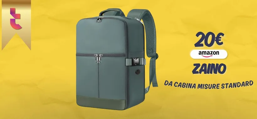 Super Zaino da Viaggio 40×20×25cm elegante e robusto: costa solo 20€