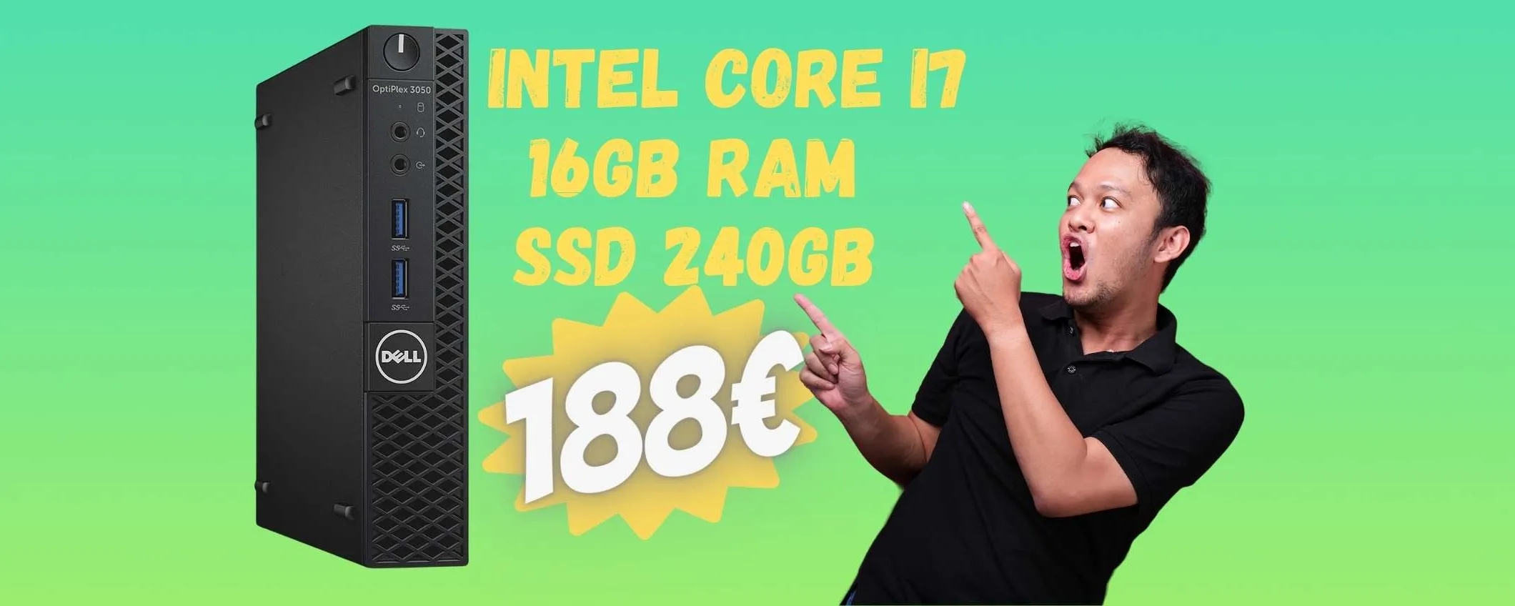 Mini PC Dell (ricondizionato) con Intel Core i7 e 16GB di RAM a 188€