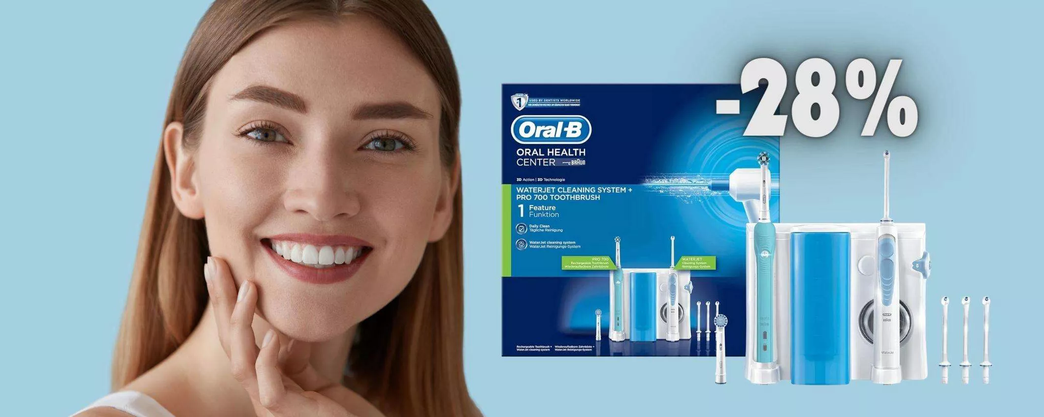 Oral-B Waterjet Pro 700 + spazzolino elettrico a PREZZO da URLO