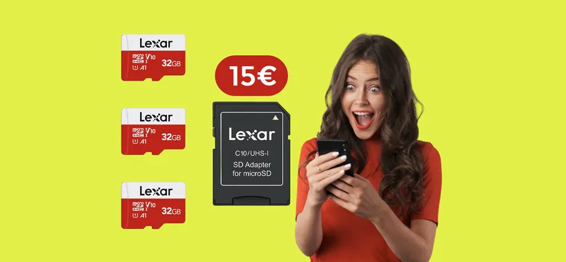 MicroSD Lexar 32GB: con soli 15€ ne prendi TRE più l'adattatore