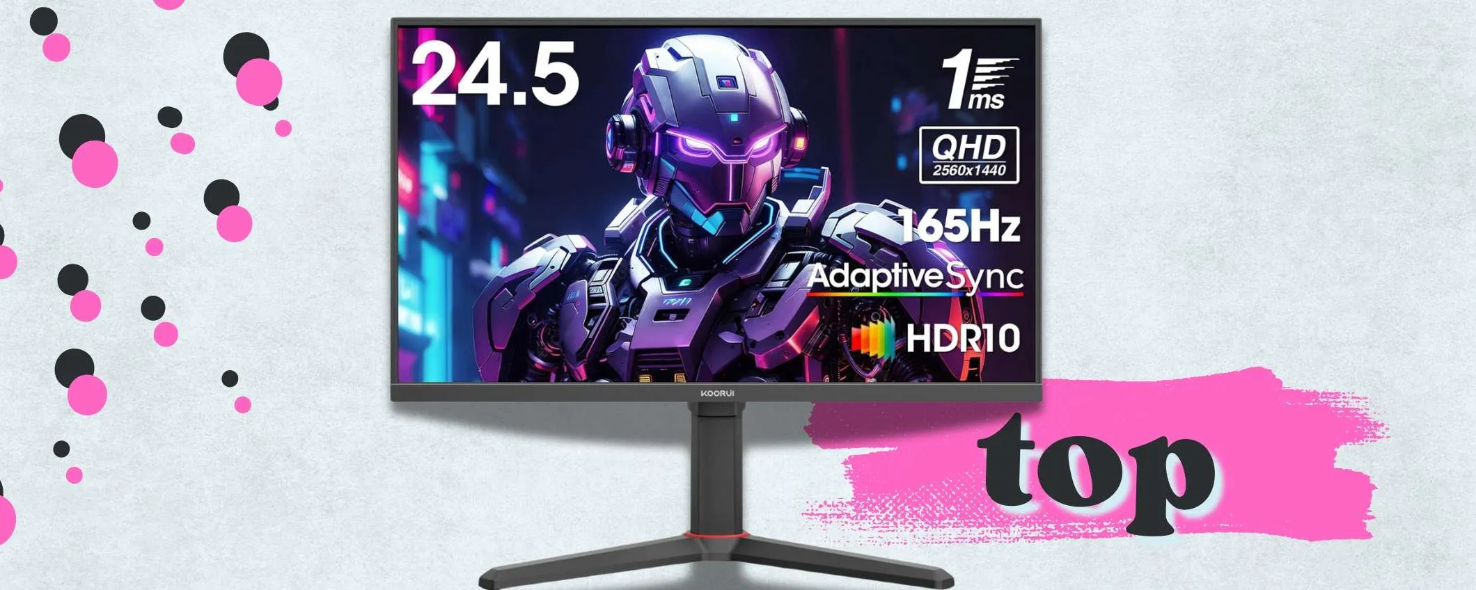Monitor gaming da 24 pollici QHD con qualità SPAZIALE a prezzo piccolo