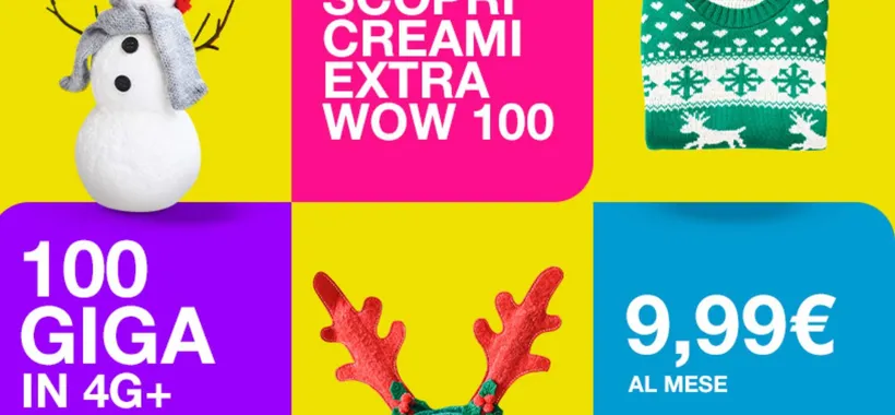 Creami Extra WOW 100 di PosteMobile: 100GB a 9,99€