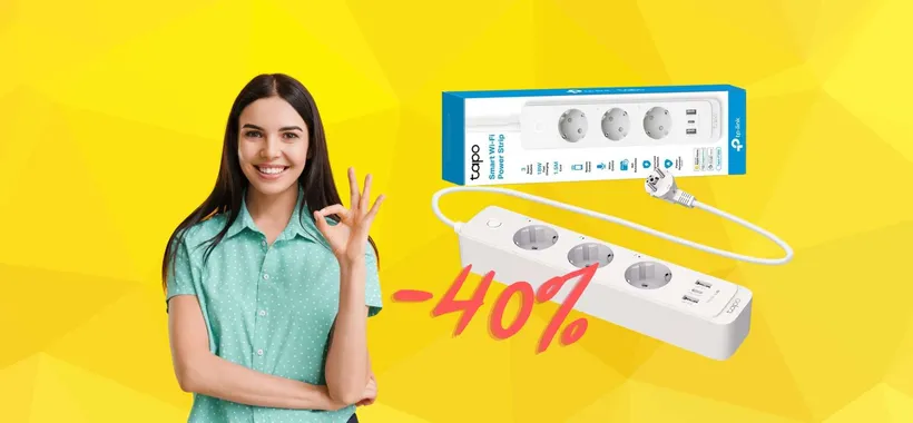 TP-Link Tapo P300: ciabatta WiFi, 3 prese, 3 USB e comandi vocali (-40%)