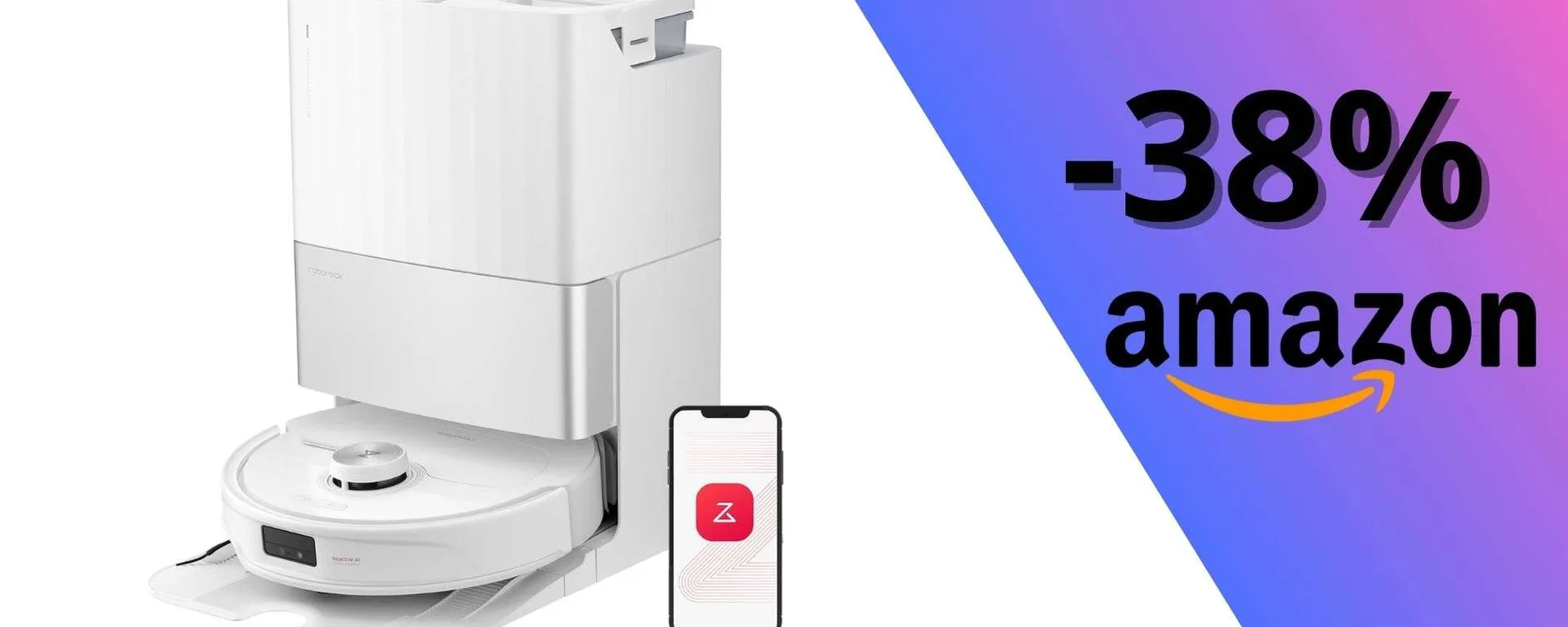 Roborock Qrevo Master, il prezzo crolla del 38%: Intelligenza Artificiale e 10.000 Pa di potenza