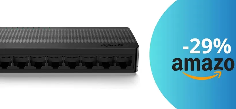 Uno switch compatto e veloce per una rete stabile e affidabile: tuo a 11,40 €