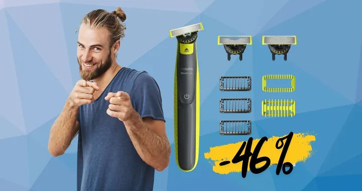 Philips OneBlade 360: il regolabarba che tutti vogliono in offerta al 46%
