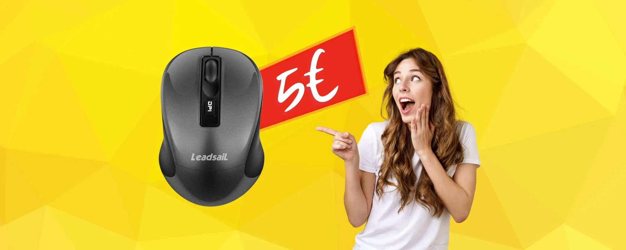 Su Amazon ti bastano 5€ per avere un mouse wireless eccellente