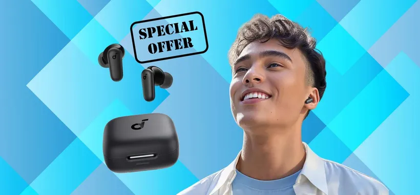 Doppio SCONTO sulle cuffiette Bluetooth Soundcore P30i (IP54), ora imperdibili
