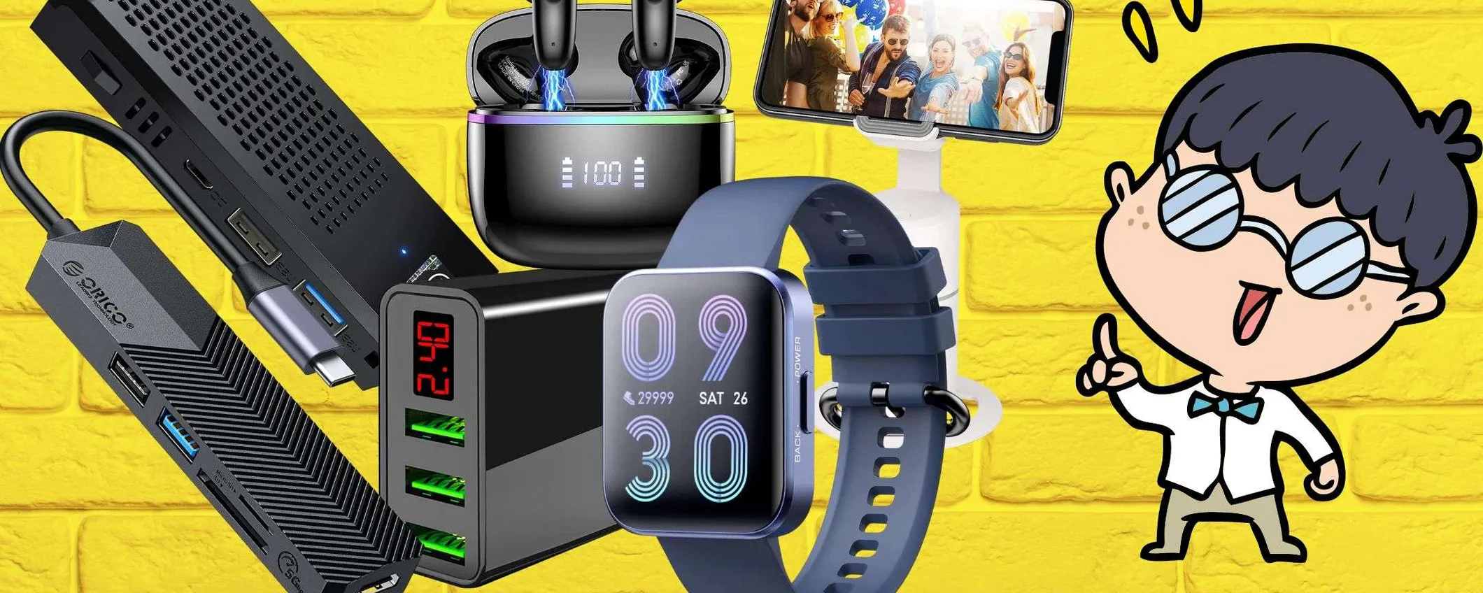 Amazon, coupon ASTUTO: 6 bombe tech furbissime da 9€ a 99€ (pochi pezzi)