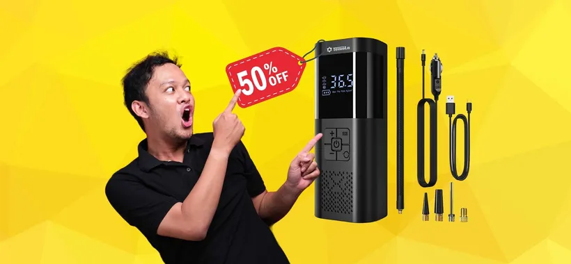 Compressore portatile al 50% su Amazon: non partire senza