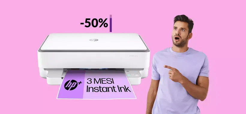 Stampante multifunzione HP al 50%: la usi con lo smartphone (59€)